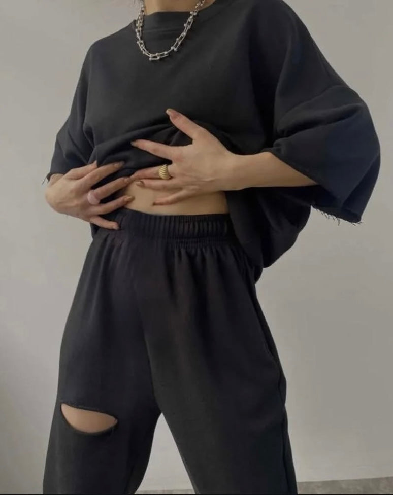 Ripped Tshirt Set